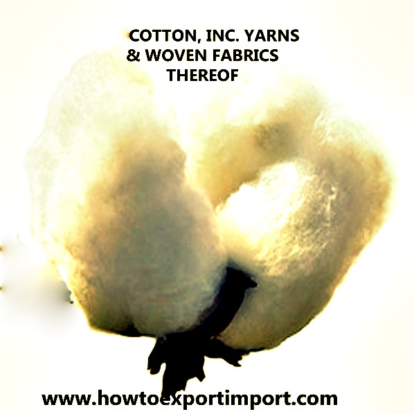 6 digit HS codes Chapter 52 COTTON, INC. YARNS WOVEN FABRICS THEREOF